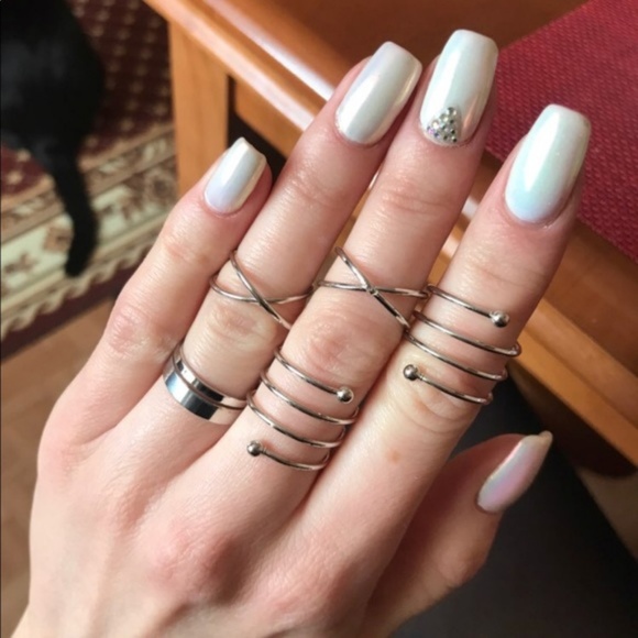 Gold Spiral Ring Set - Picture 4 of 4